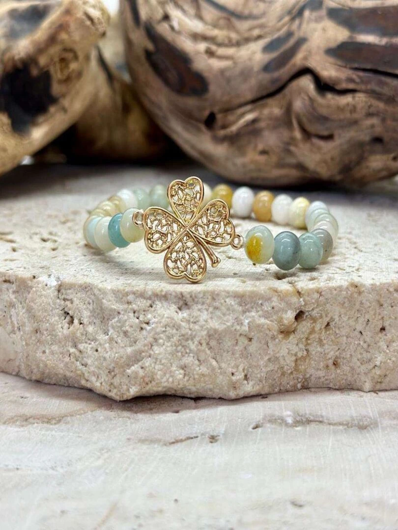 Bracelet chance en Amazonite Bleu