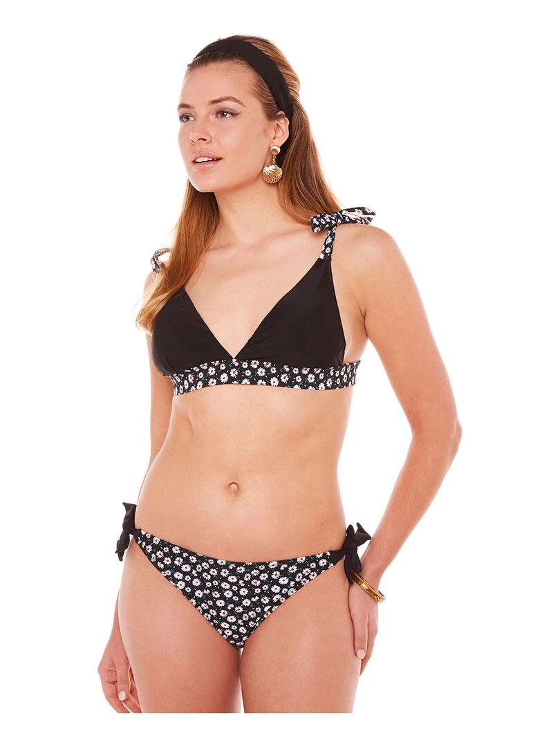Haut de maillot triangle PARADIS   Brigitte Bardot Bain   Noir