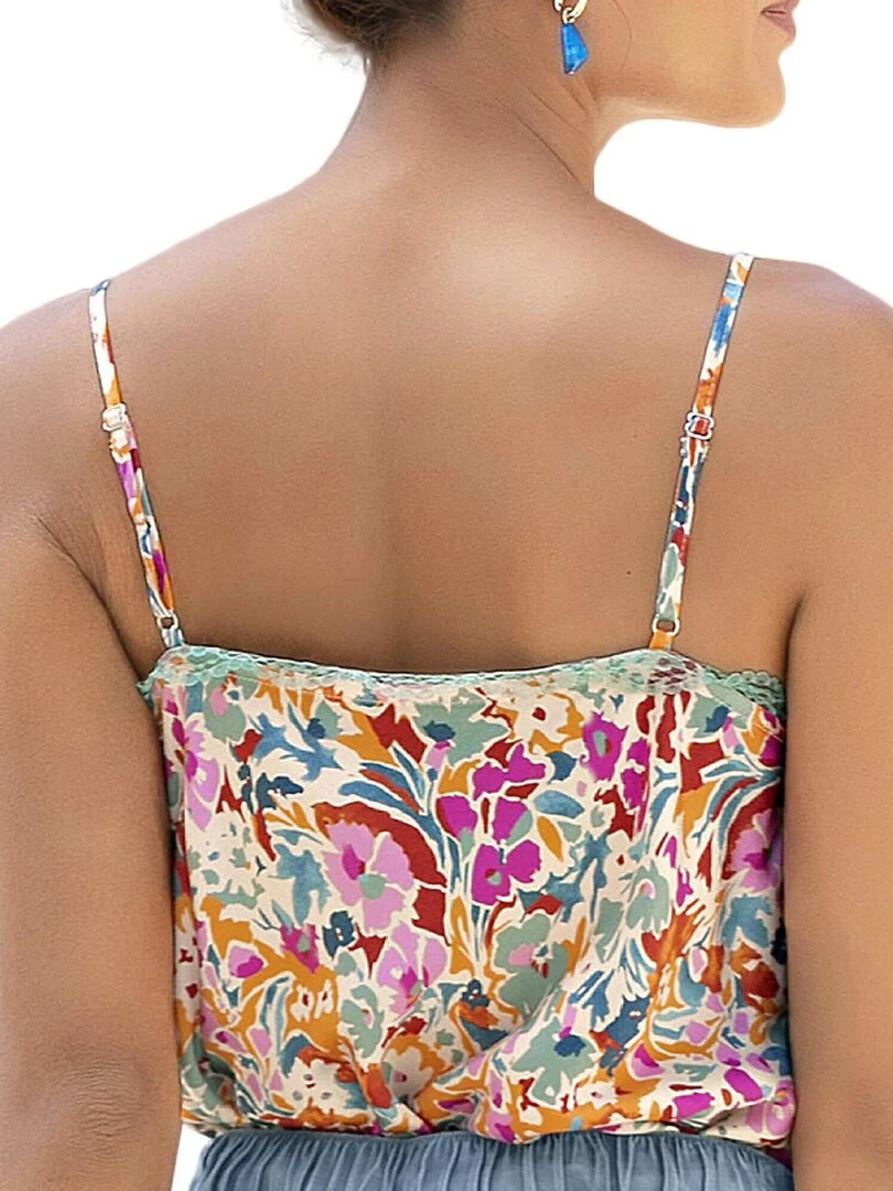 Top débardeur à fines bretelles French Summer Multicolore