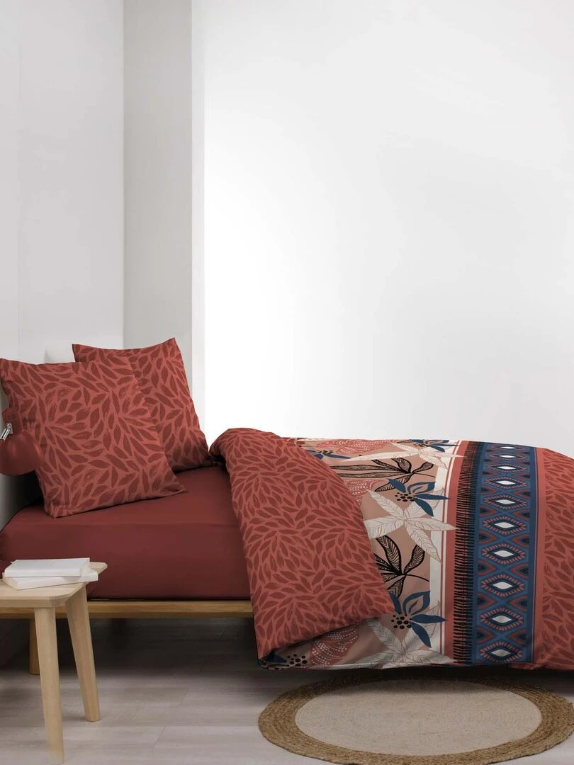 Housse couette + taies 220 x 240 cm Modeli floral   Rose