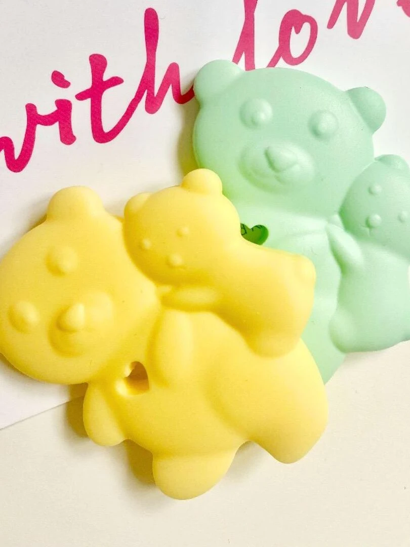 Jouet de Dentition Non Toxique Ourson   Vert