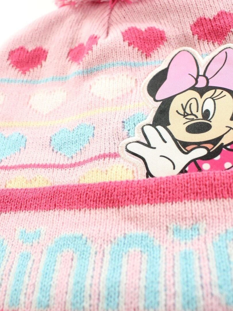 Disney   Bonnet gant fille Imprimé Minnie   Rose
