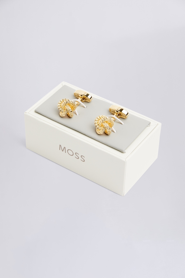 Fancy Gold Knot Cufflinks Buy Online at Moss