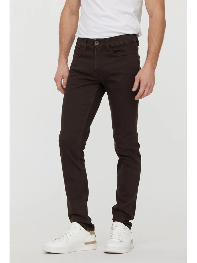 Lee Cooper Pantalon coton slim LC128 Marron