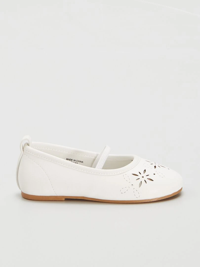 Ballerines ajourées   Blanc cassé
