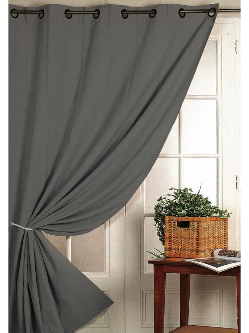 Rideau ameublement 80 % occultant gris anthracite