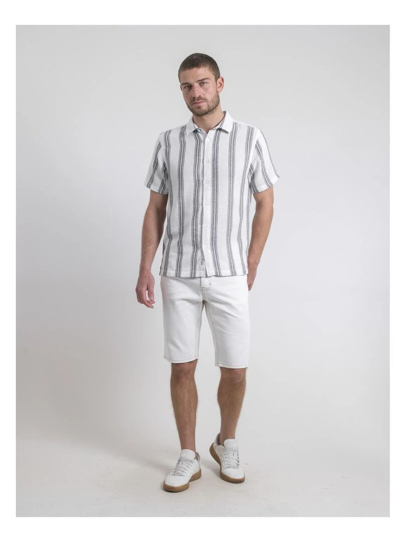 Chemise manches courtes motifs DOULITTLE   Noir