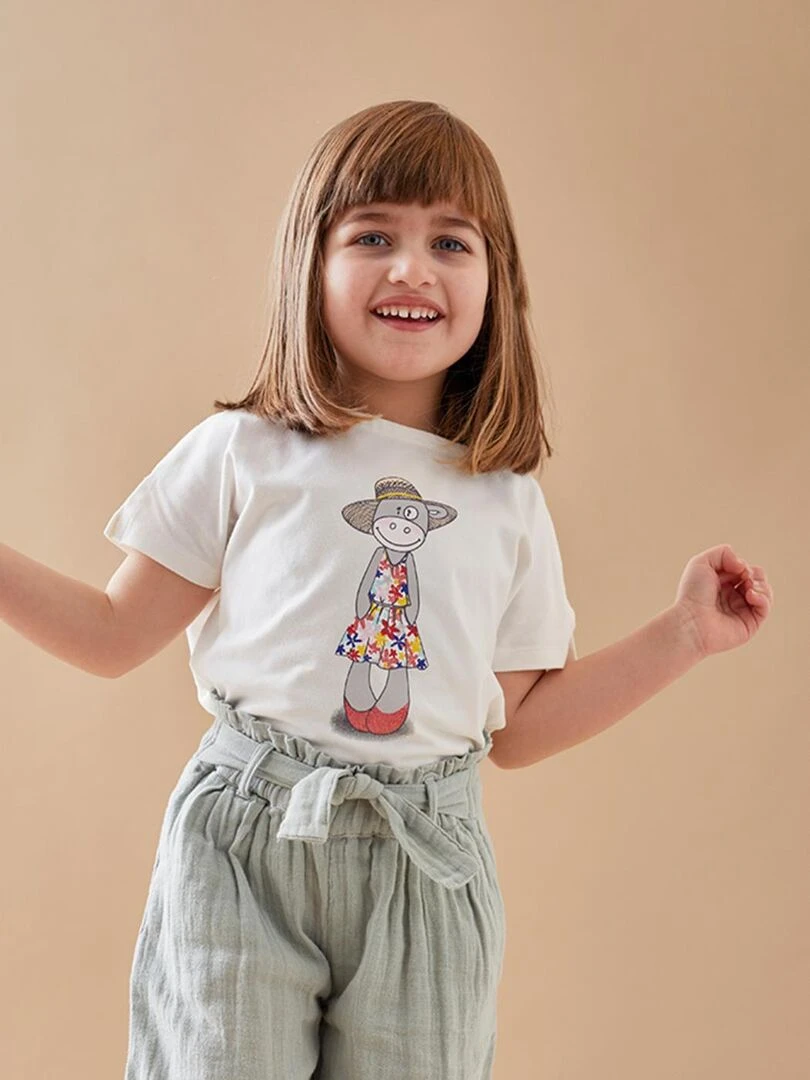 T shirt Lola à courtes manches Noukie's Blanc