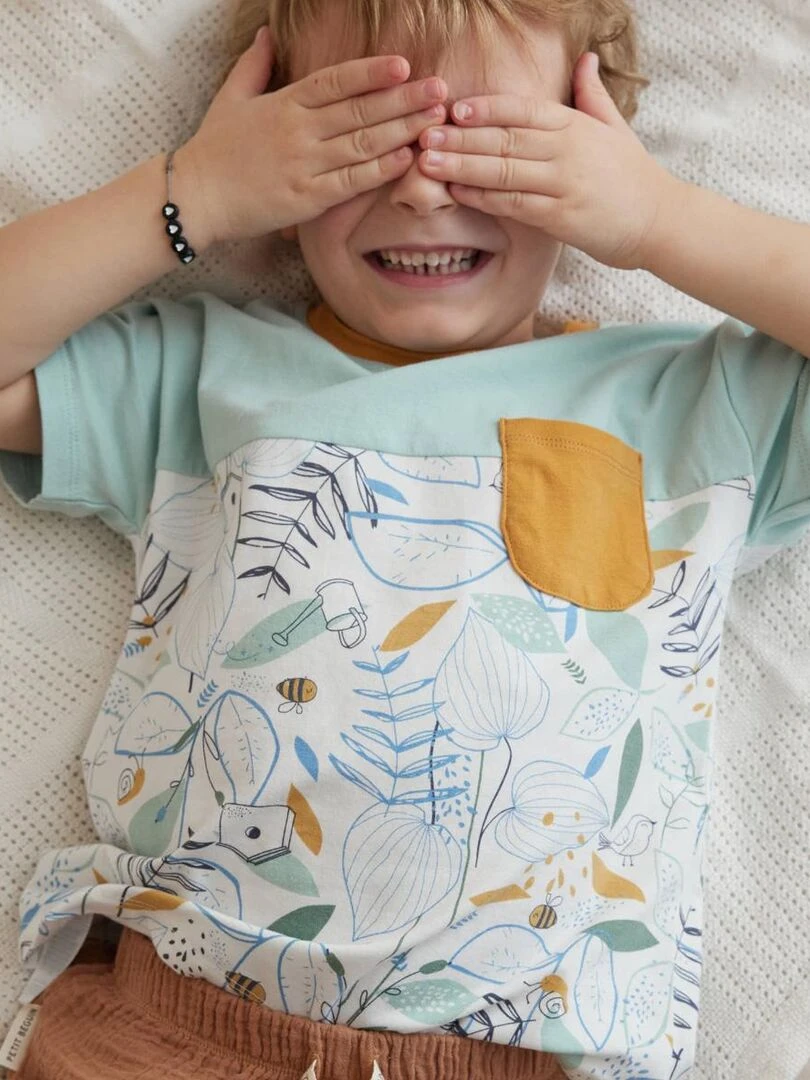 T shirt bébé Garden Party   Vert