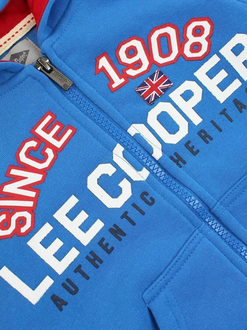 Lee Cooper   Veste garçon imprimé logo   Bleu