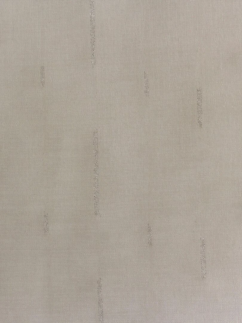 Paire de vitrages aux fils tissés argentés Beige