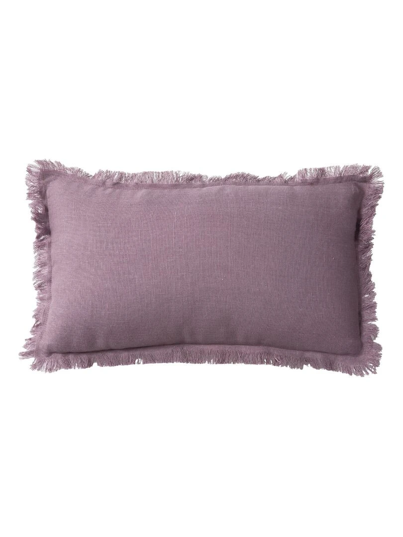 Coussin lin bords effilés 'Deko&co' Parme