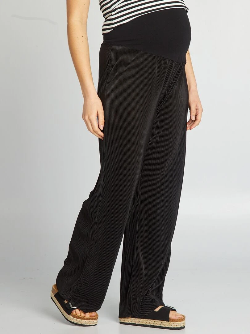 Pantalon grossesse à taille élastiquée noir