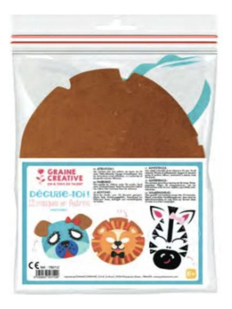 Sachet de 12 masques en feutrine Orange