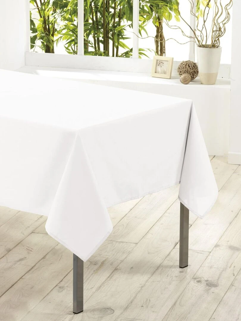 Nappe rectangulaire unie Essentiel   Blanc