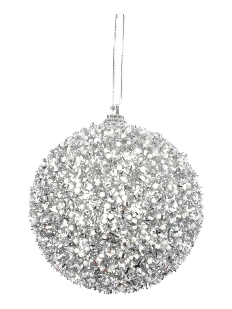 1 boule polyfoam decore bille Argent