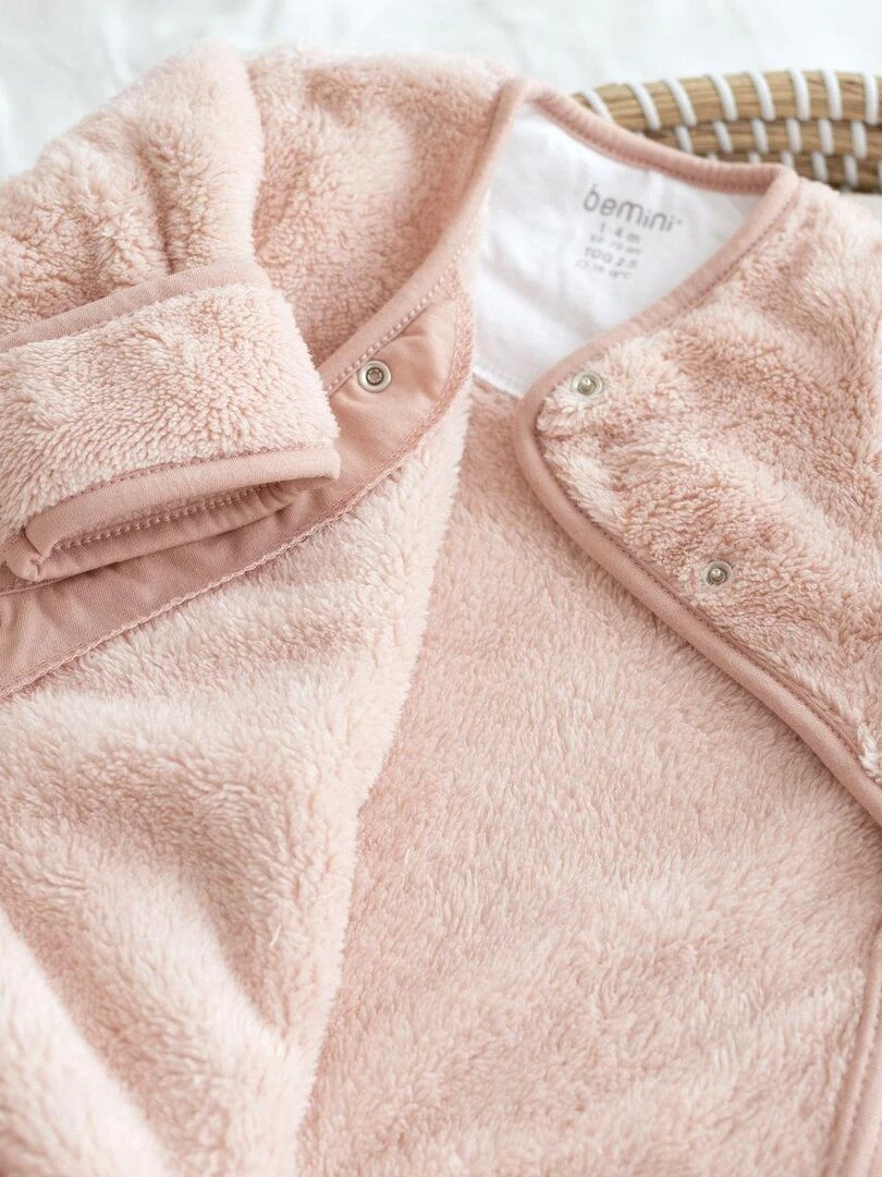 Bemini Gigoteuse avec moufles Softy Rose clair