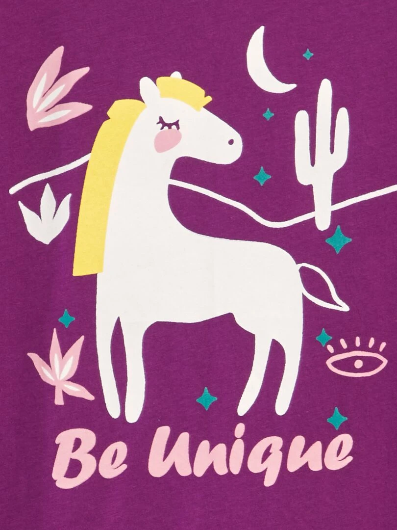 Chemise de nuit licorne violet