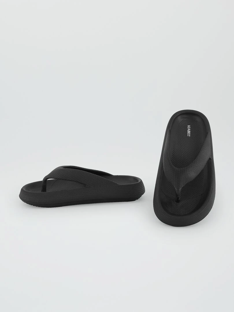 Tongs à semelles épaisses   Noir