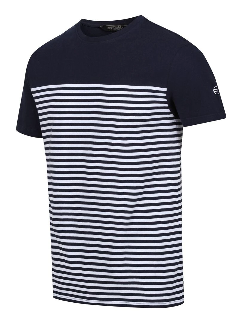 Regatta   T shirt SHOREBAY   Bleu Bleu marine Blanc