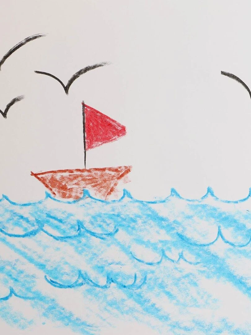 Sceau de 48 gros crayons à la cire   N/A