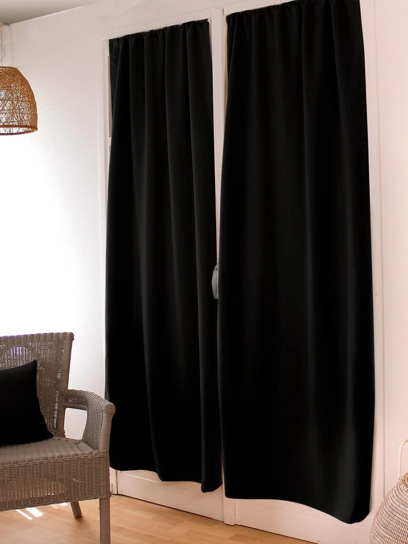 Rideau de porte occultant Noir