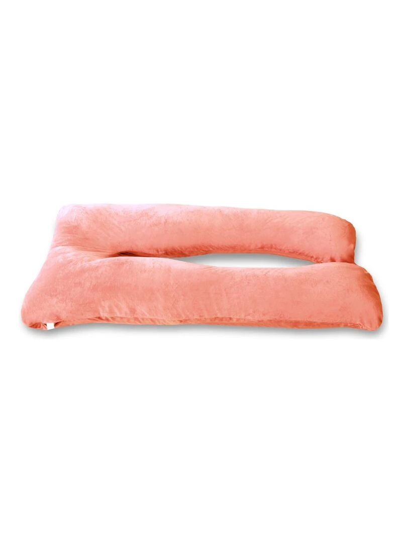 Coussin de Grossesse et d'Allaitement Velours 140x80cm Déhoussable Bananair Rose