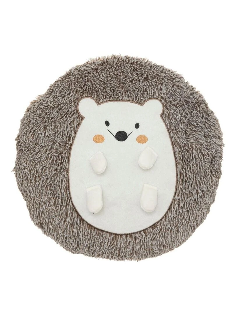 Coussin rond hérisson Gris
