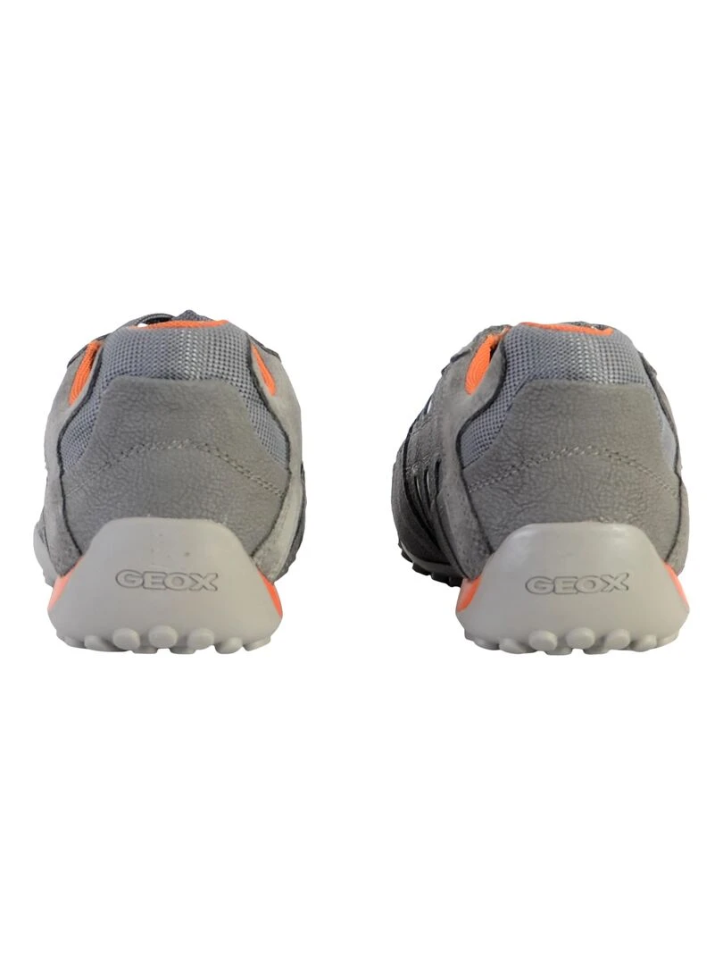 Basket Cuir Geox Snake Scam Sport   Gris clair