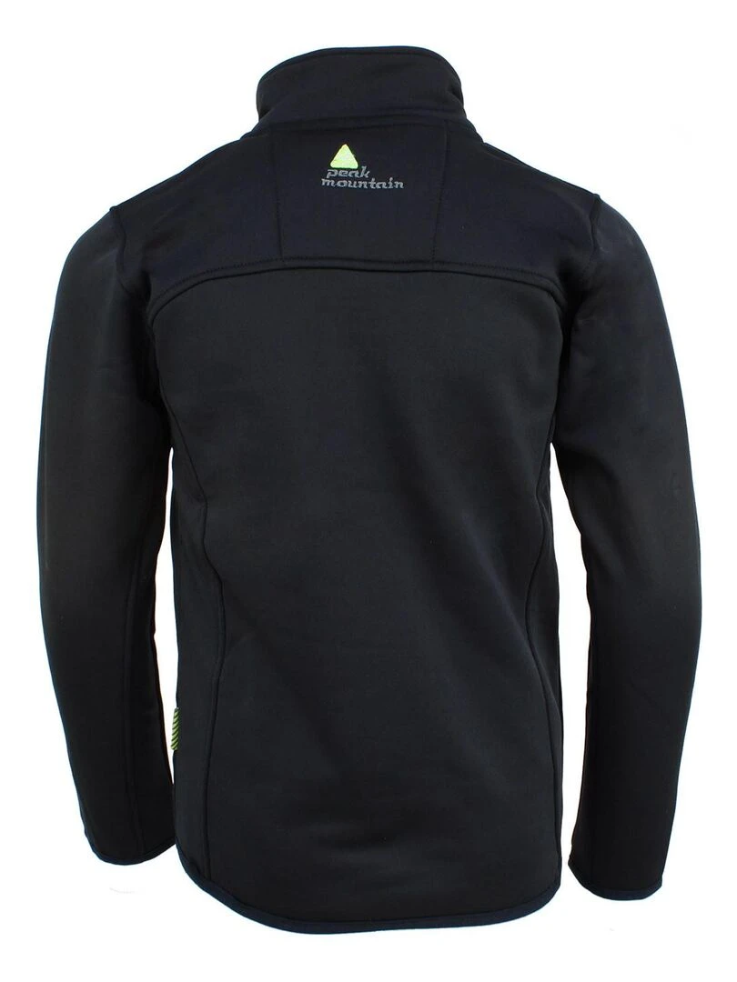 Blouson polarshell garçon ECANTON PEAK MOUNTAIN Noir Jaune