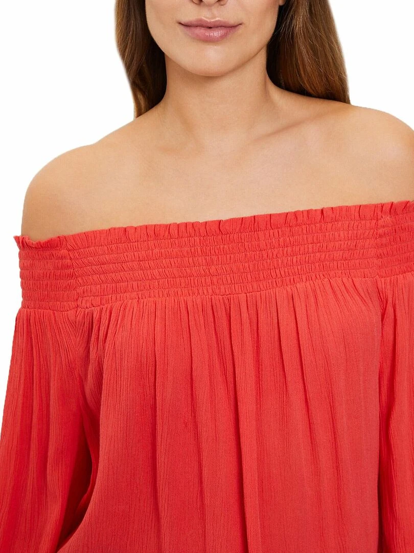 Top épaules nues Summer Kapsel   Rouge