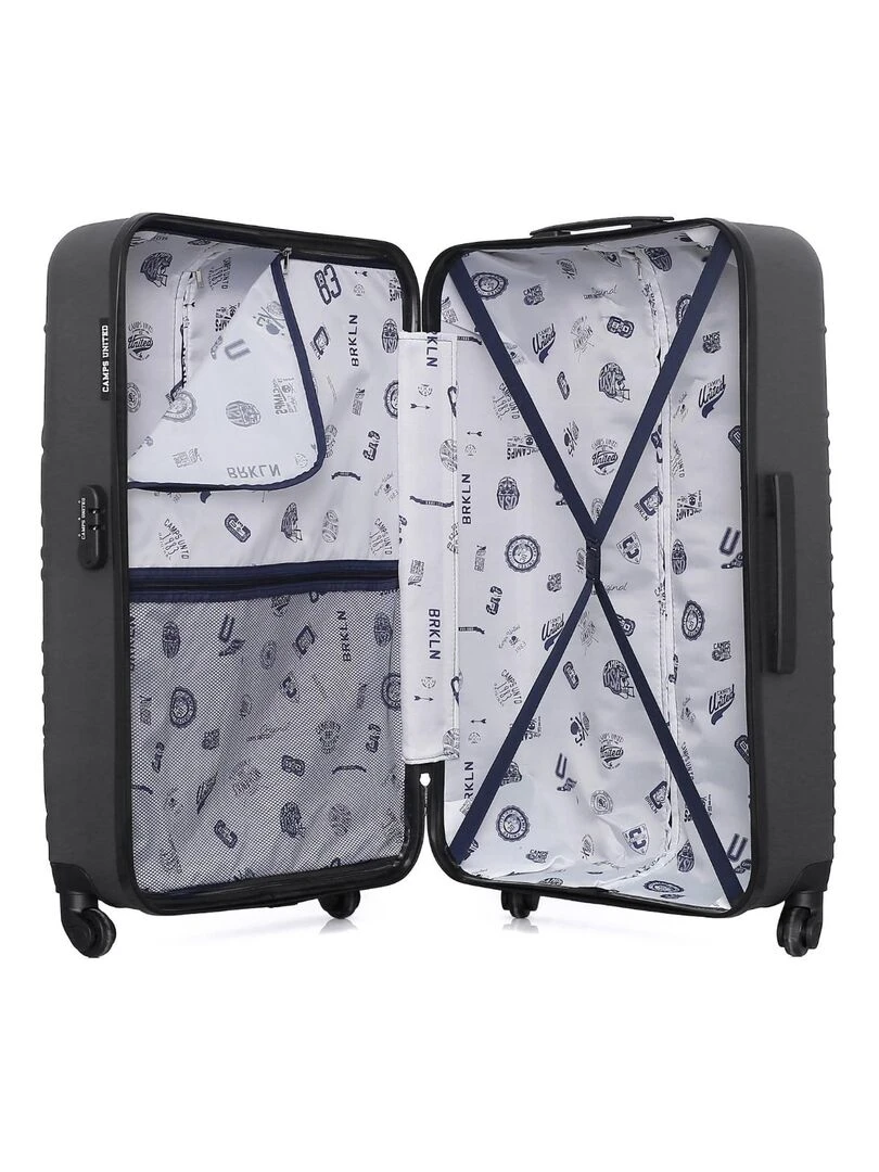 CAMPS UNITED   VALISE GRAND FORMAT ABS CAMBRIDGE 4 ROUES 75 CM   Gris foncé
