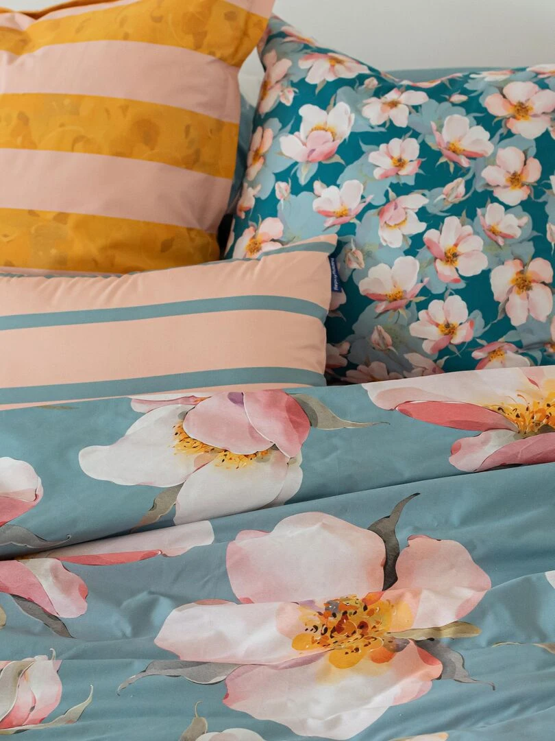 Housse de coussin Spring blossom "Happyfriday" Blanc