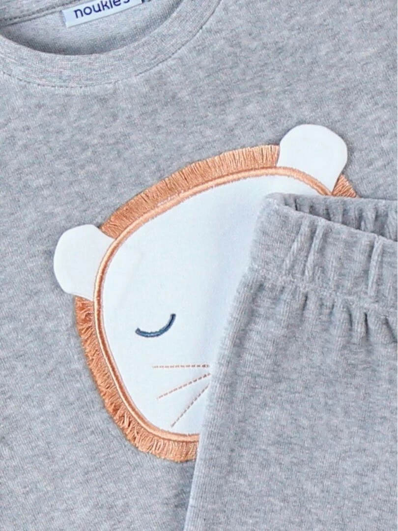 Pyjama 2 pièces Babou en velours  chiné   Noukie's   Gris