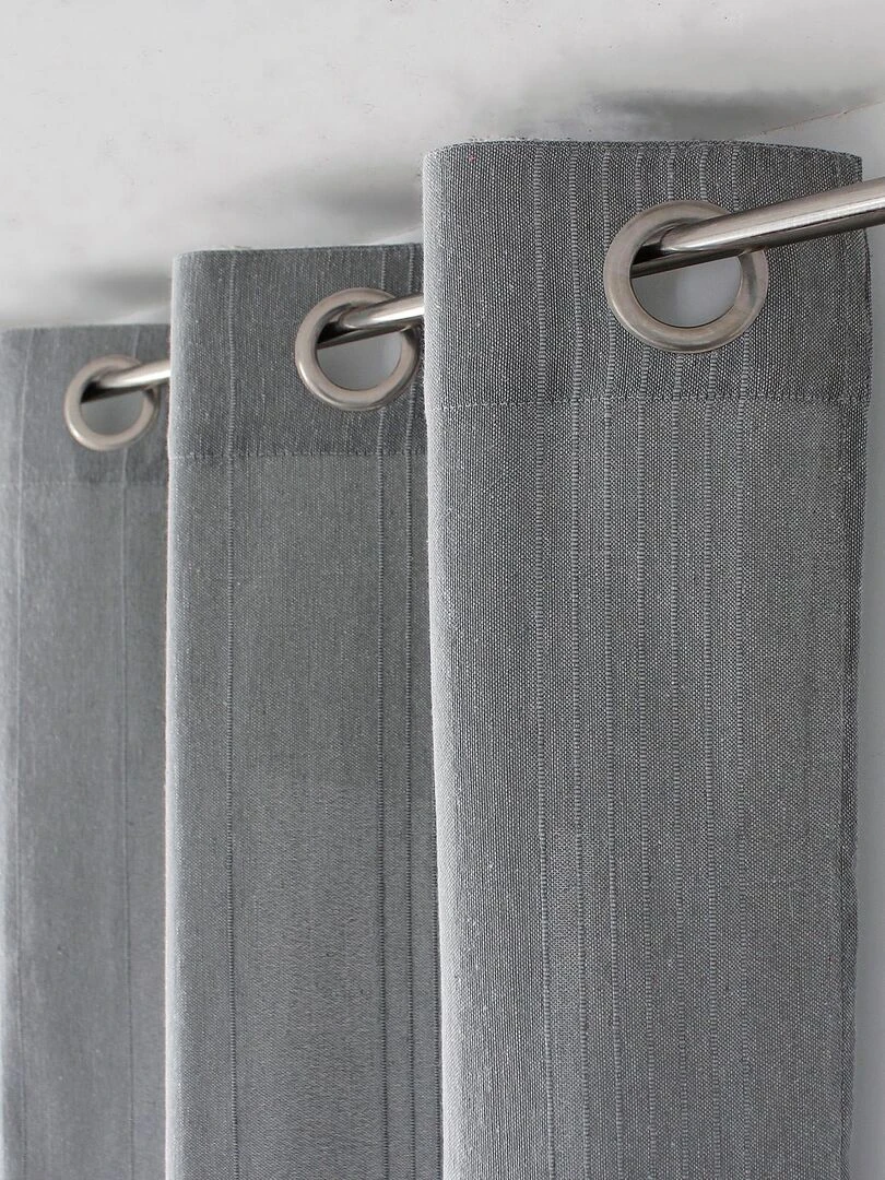 Rideau tendance en coton recyclé   Gris clair