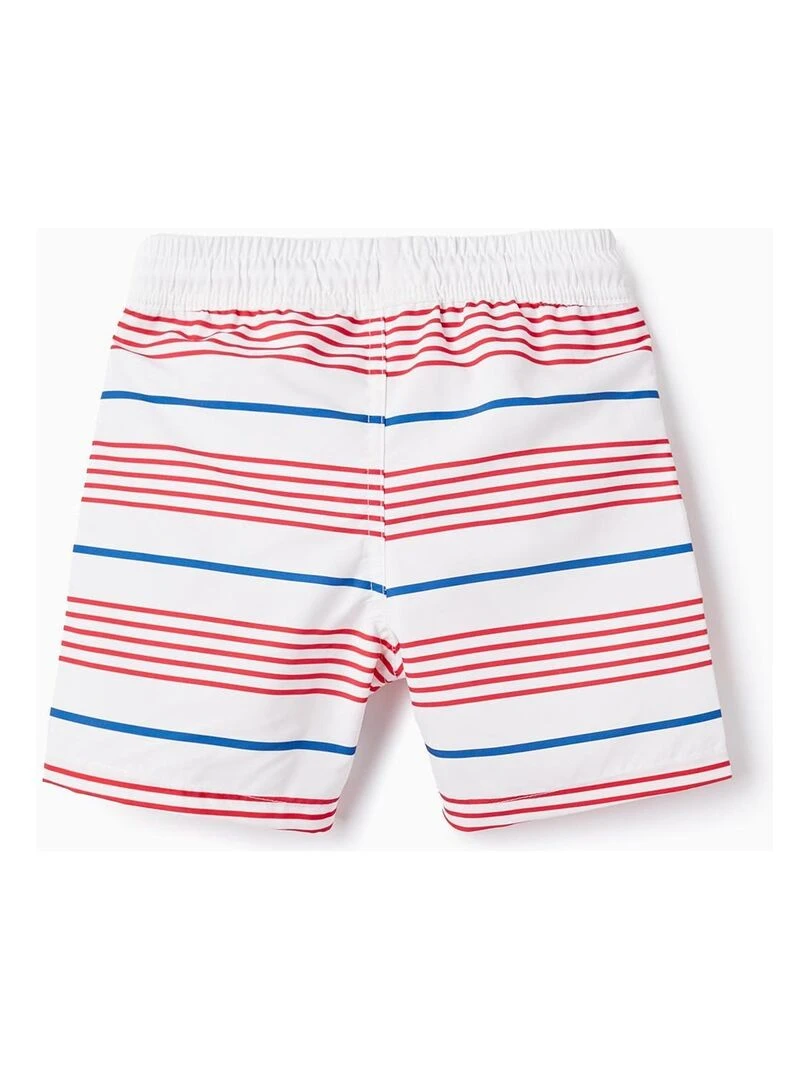 Short de Bain à Rayures pour Garçon PICASSO Rouge