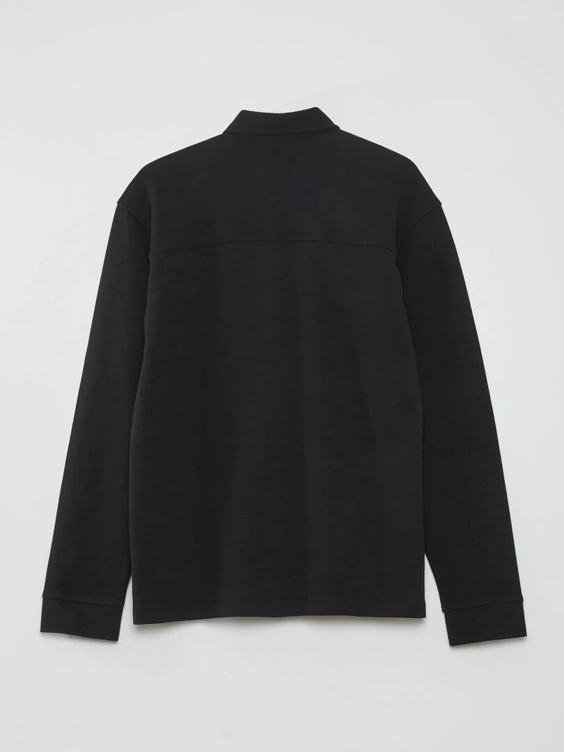 Surchemise unie stretch noir