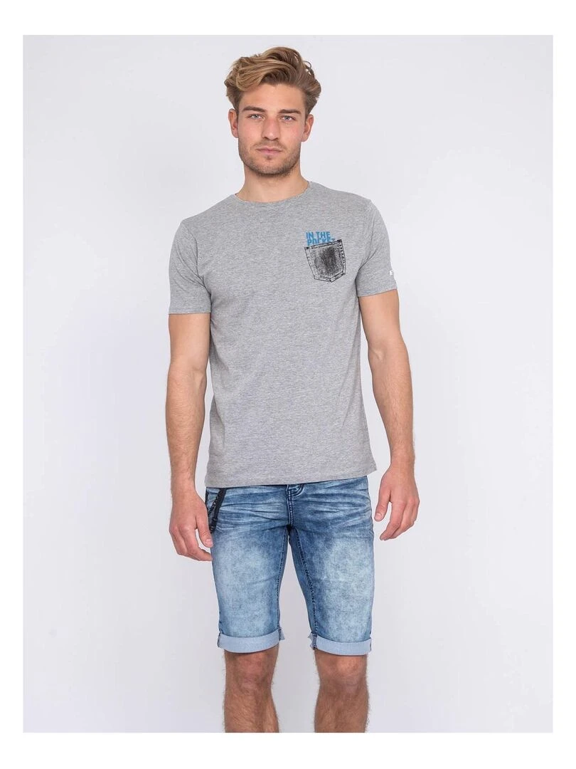 T shirt coton organique NAMPTY Gris chiné