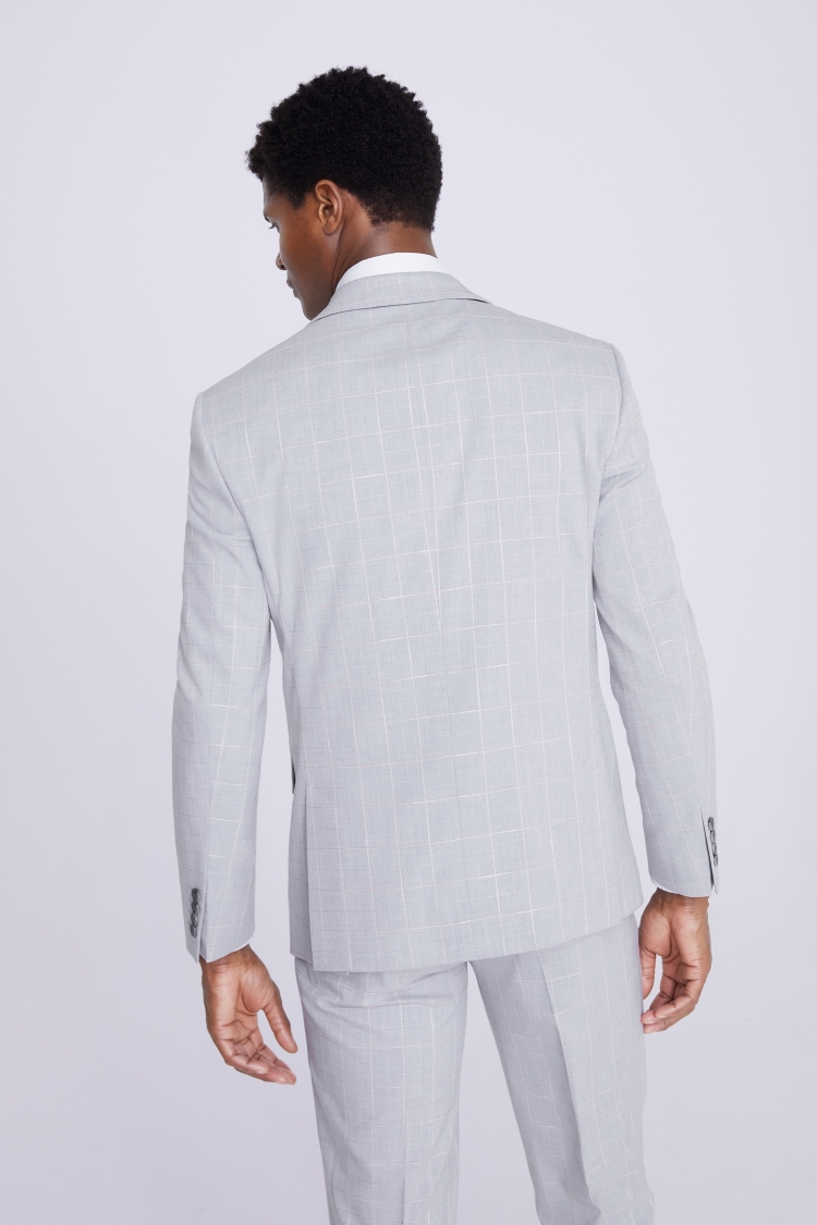 Slim Fit Grey Clementine Check Jacket    Buy Online at Moss