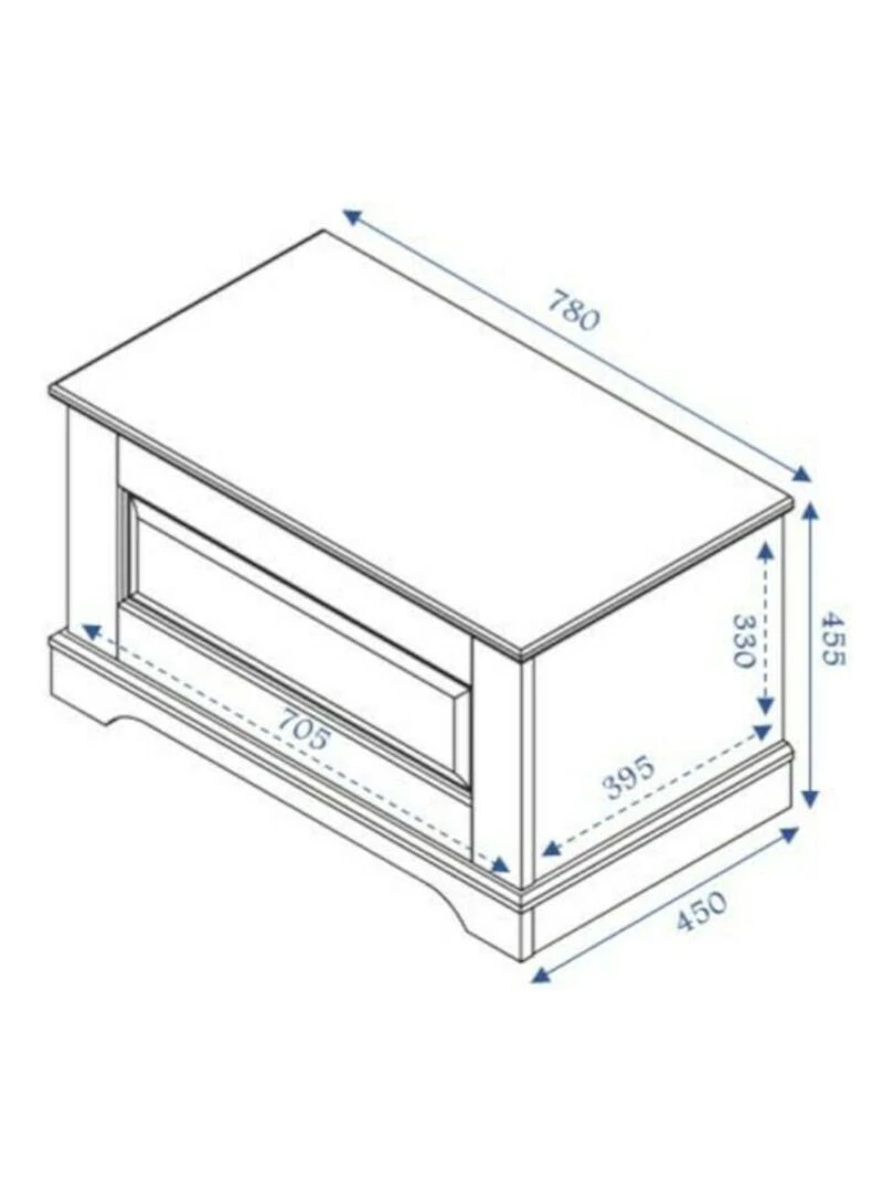 Coffre à jouets Lila   AKITEN RETAIL   Blanc