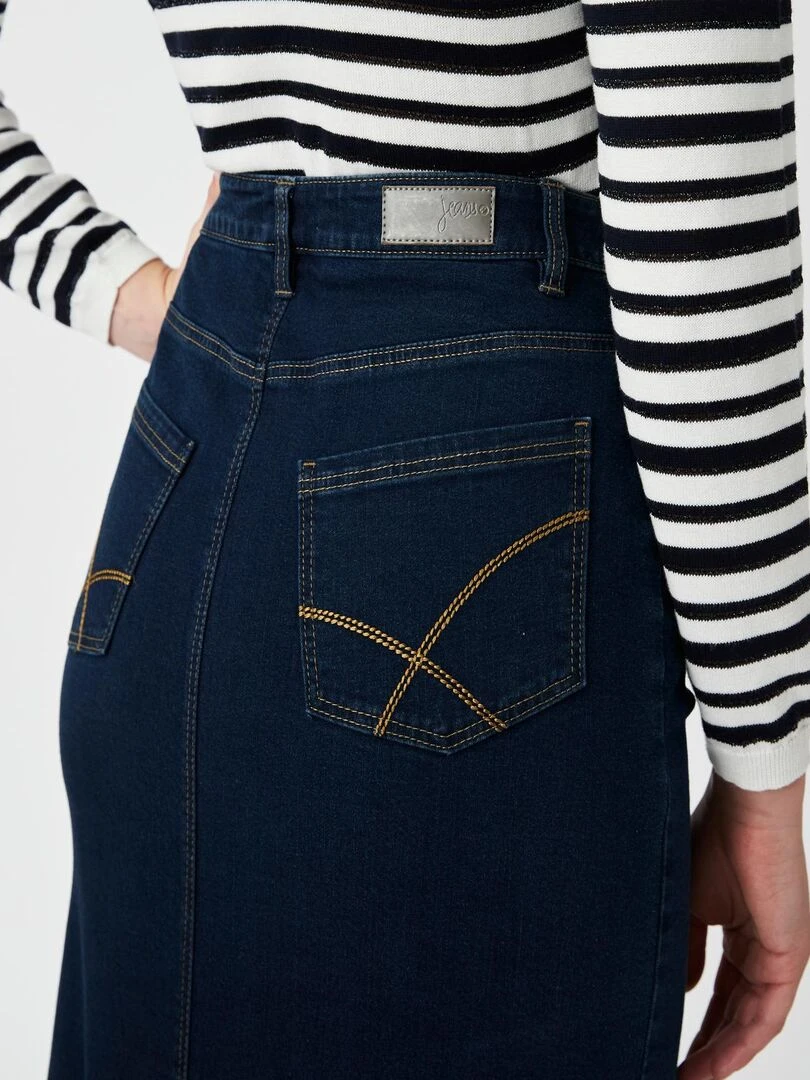 Jupe droite Perfect Fit by Damart   Damart   Bleu foncé