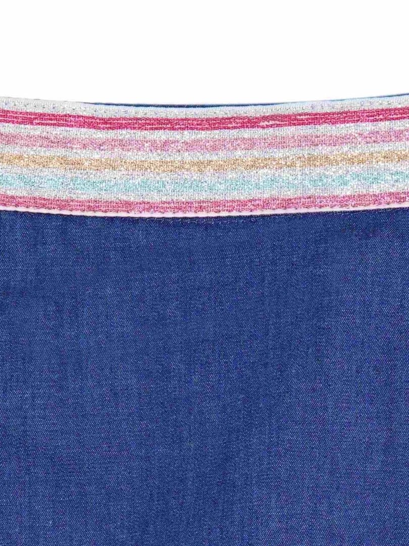 Jupe / Short Bleu Denim Fille  Deux en Un  JADE   'LA FAUTE A VOLTAIRE'   Bleu