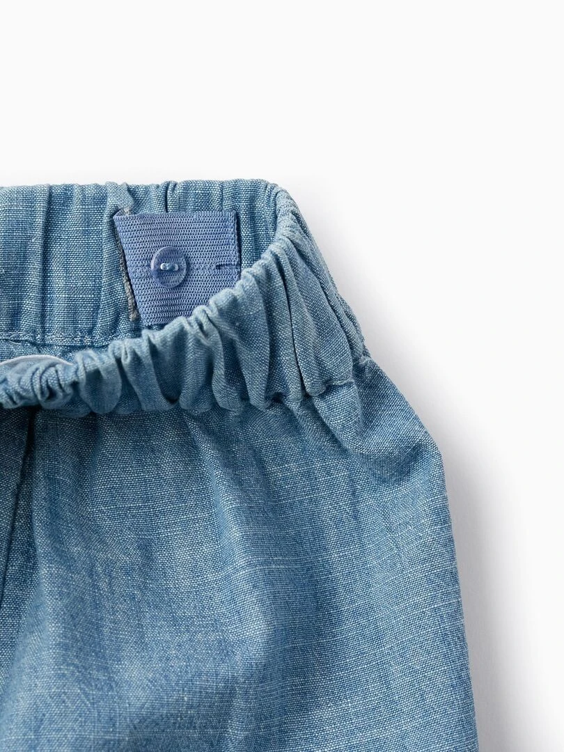 Shorts en jean en coton pour bébé fille  ATLANTIC COMPANY   Bleu