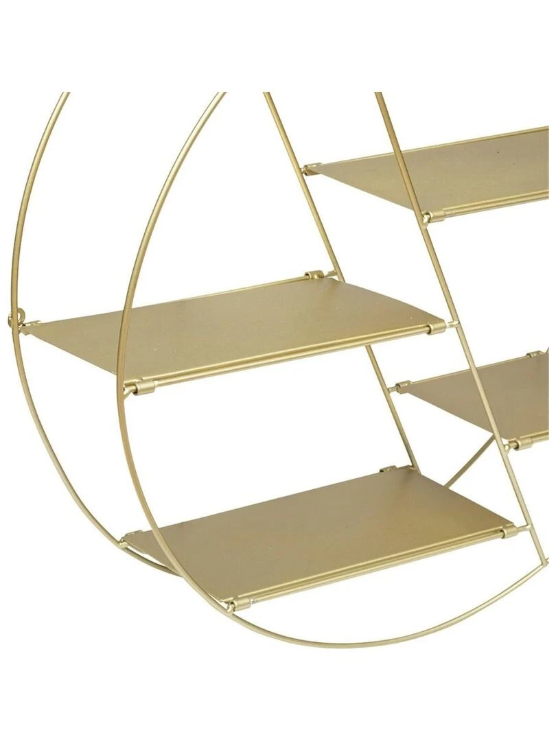 Étagère métal ronde Lara D50 or Doré/or
