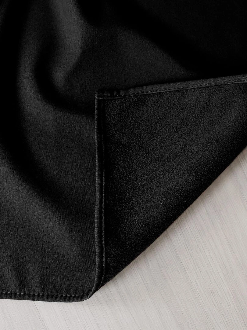 Rideau thermique en microfibre doublée   Noir