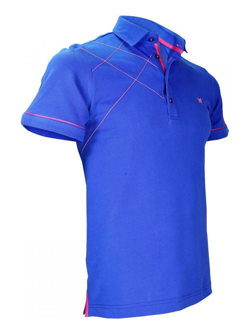 Polo brodé PLYMOUTH   Bleu