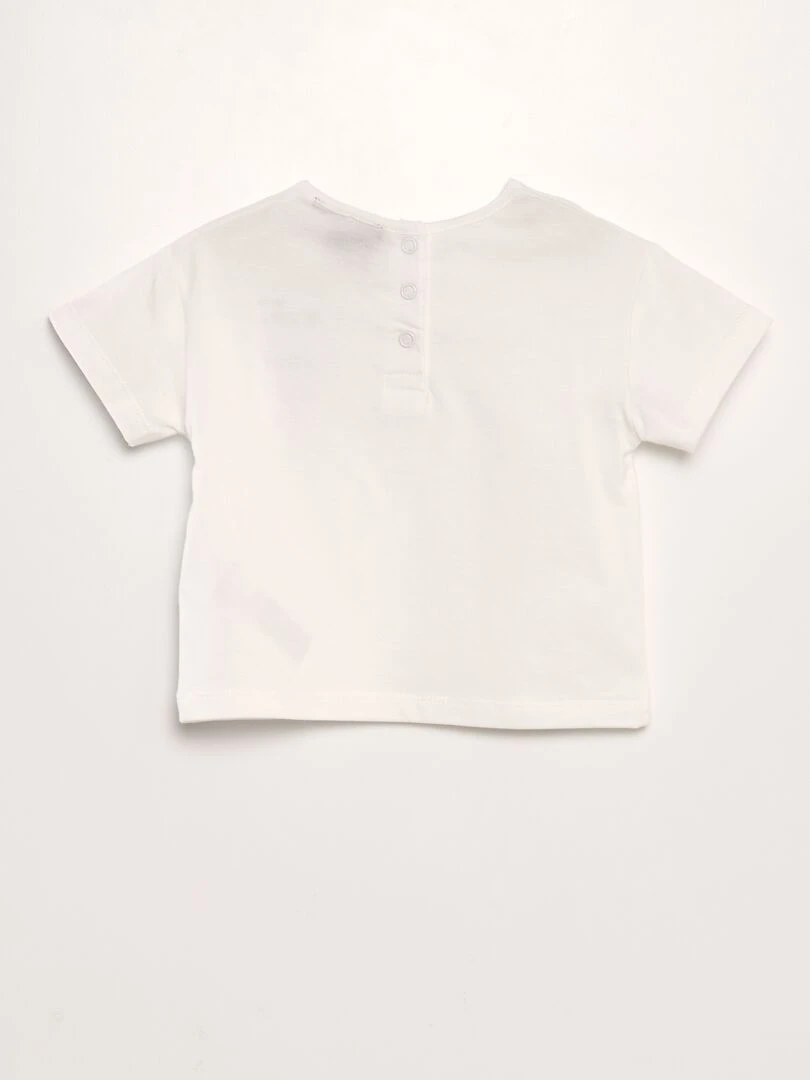 T shirt en jersey 'Nirvana' manches courtes   Blanc