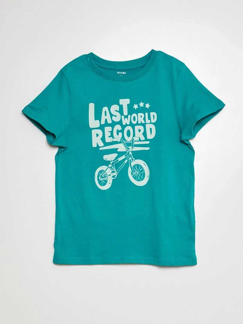 Pyjama court short + t shirt   2 pièces   Vert