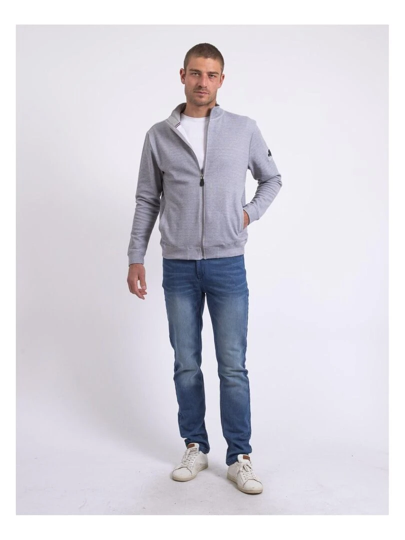 Sweat zippé col montant WESTUNION   Noir