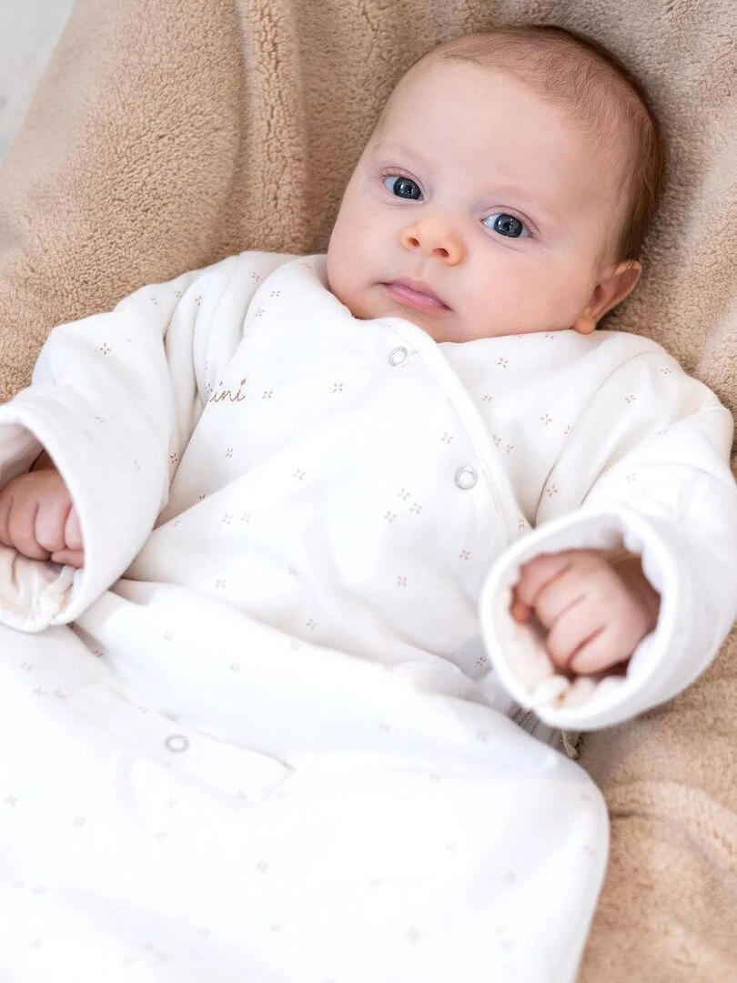 Bemini Gigoteuse 1 4 mois Pady jersey + jersey tog 3 Blanc cassé